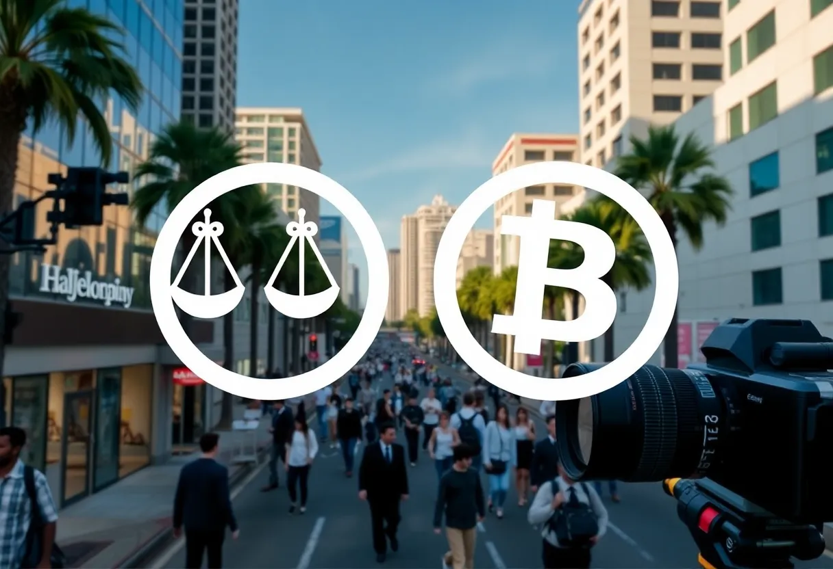 Cityscape of Beverly Hills illustrating copyright issues