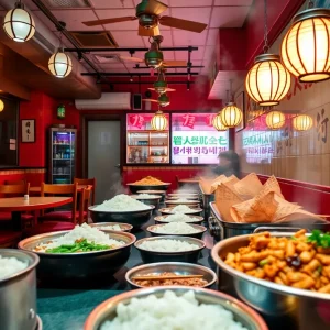 Interior view of Lasung Tofu & Pot Rice restaurant