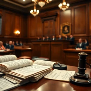 Courtroom scene related to Menendez brothers' case