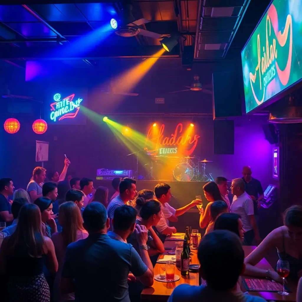 People enjoying nightlife at Rocco's Nightclub & Restaurant in West Hollywood