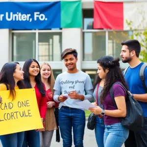 Students at UCLA collaborating on inclusivity and diversity initiatives.