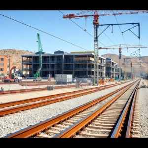 Construction site of the California high-speed rail project