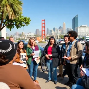 Citizens of California discussing public health funding issues