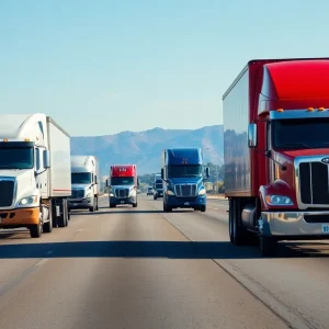Self-driving heavy-duty trucks on a California highway