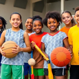 Group of young athletes representing inclusivity in sports