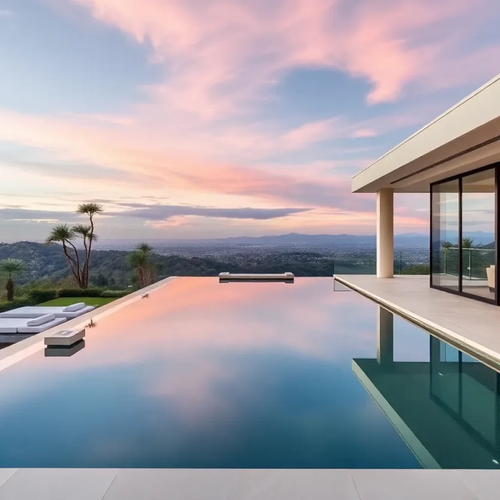 Luxe Beverly Hills residence with an infinity pool