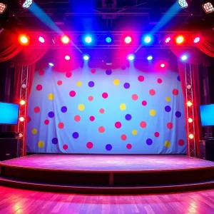 Stage design for John Waters' birthday celebration show