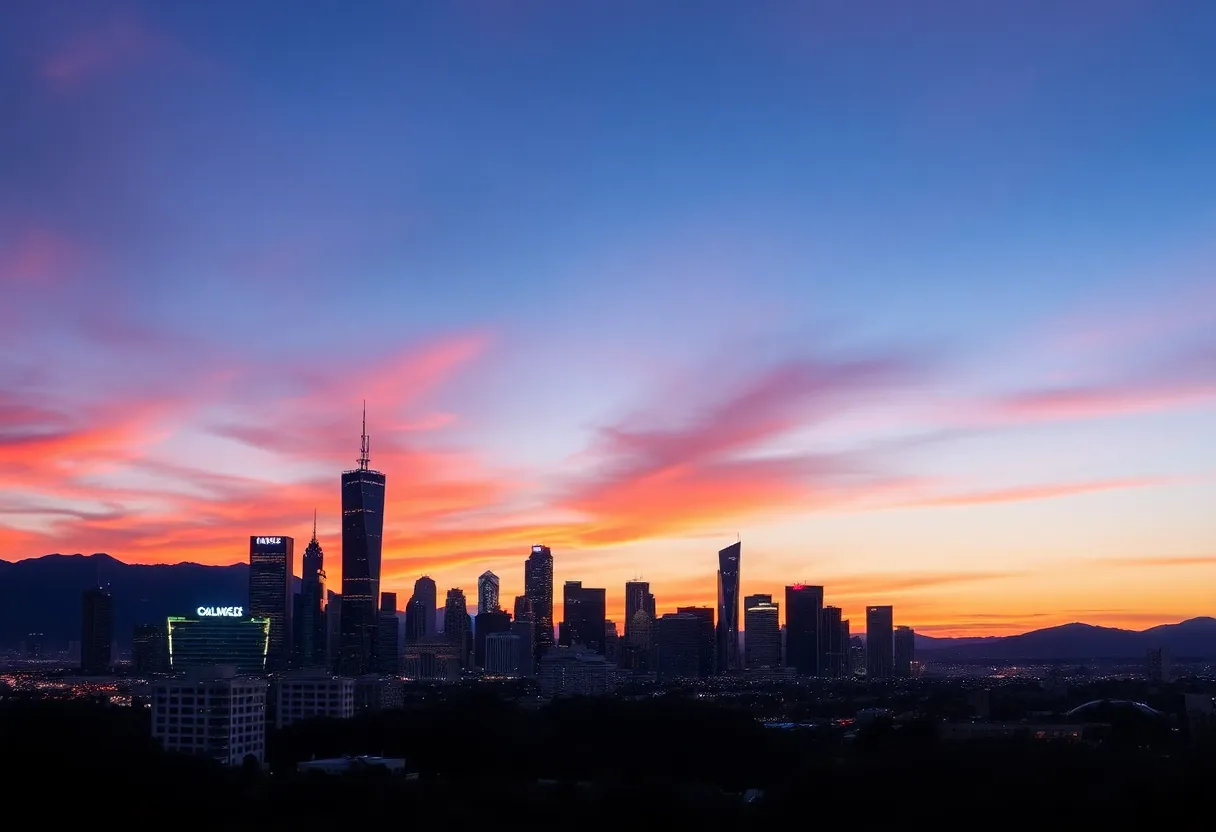 Los Angeles skyline at sunset, symbolizing new opportunities