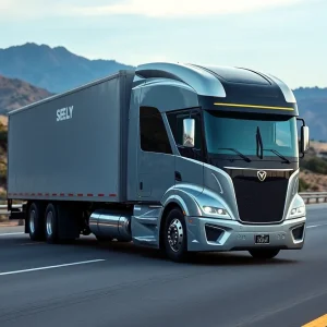 Self-driving heavy-duty truck on California road