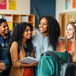 Alumni mentoring students at Beverly Hills High School