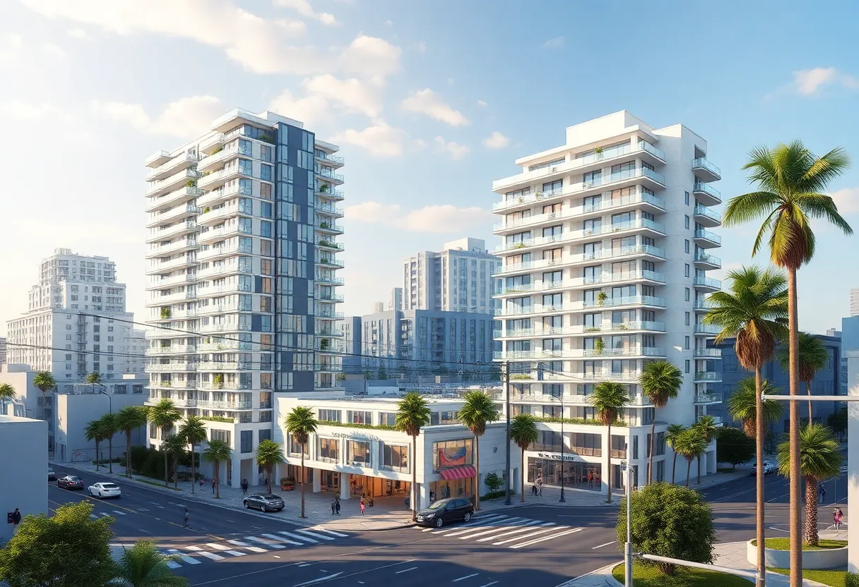 Rendering of proposed 19-story housing projects in Beverly Hills