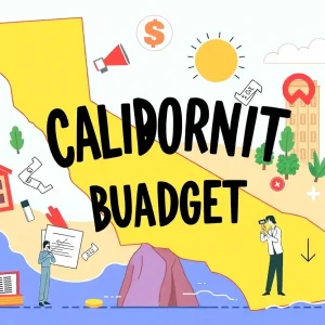 Illustration representing California's budget deficit issues