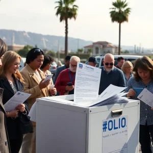 Voters casting mail-in ballots in California
