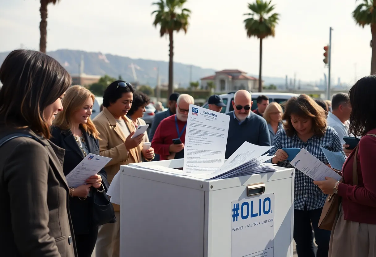 Voters casting mail-in ballots in California