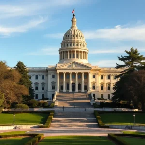 View of California State Capitol symbolizing lobbying activities