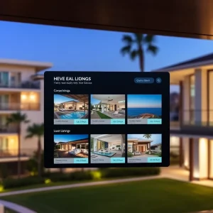 Screenshot of the Carolwood Private Portal showing luxury real estate listings