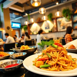 Guests enjoying Vietnamese cuisine at Little C pop-up