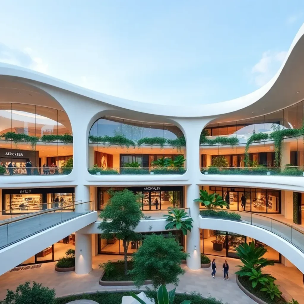 Architectural design of the new Louis Vuitton flagship store in Beverly Hills