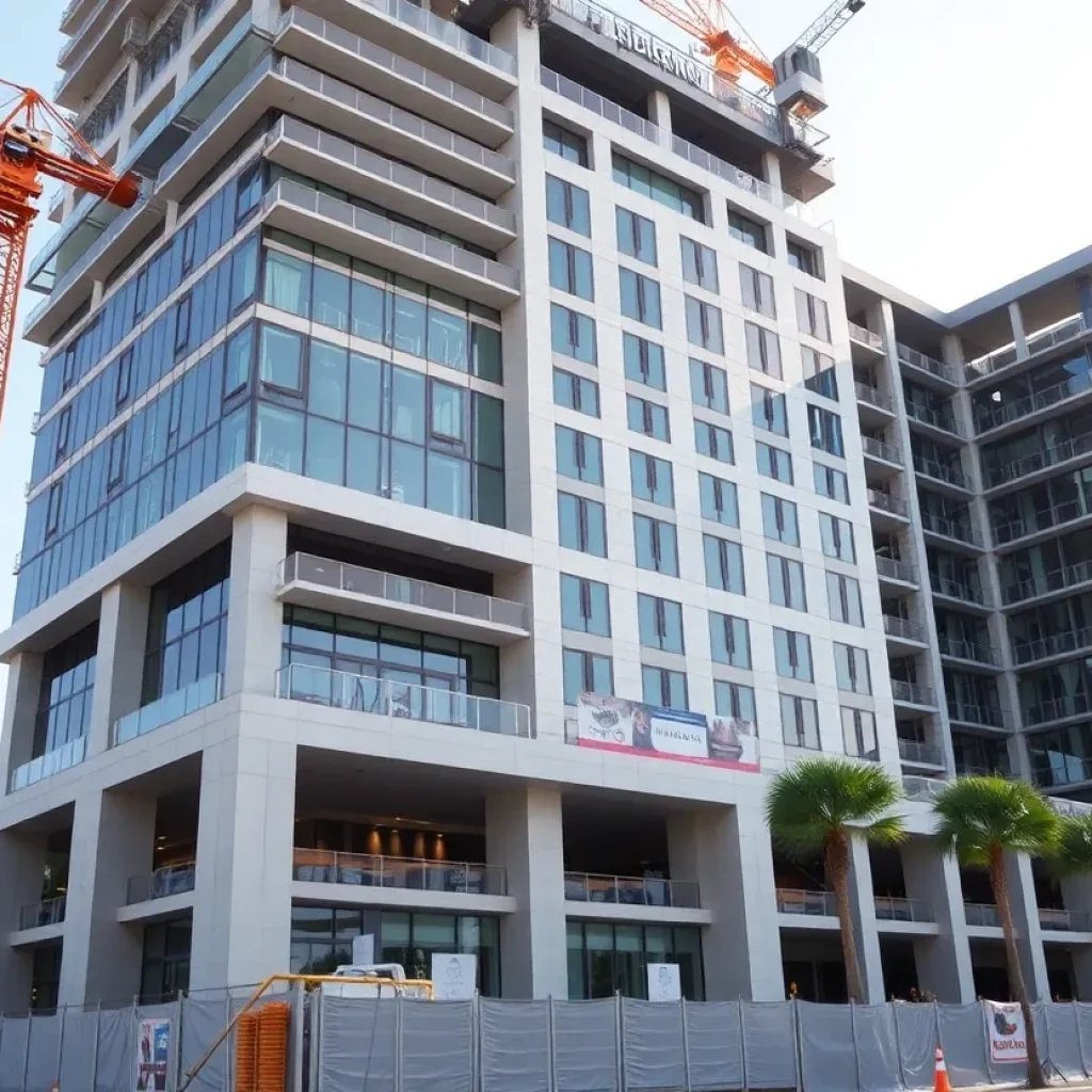 Construction site of The Maybourne Beverly Hills hotel