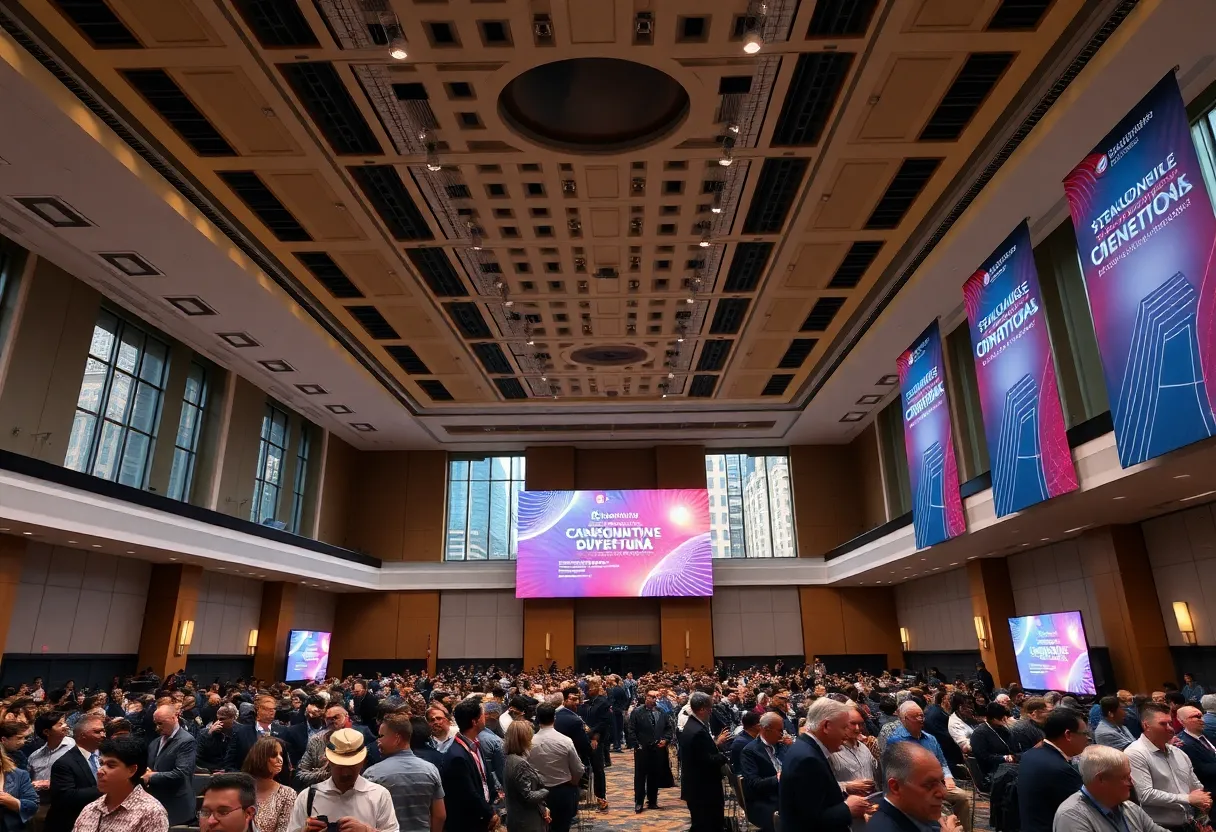 Attendees at the Milken Institute Global Conference in Beverly Hills