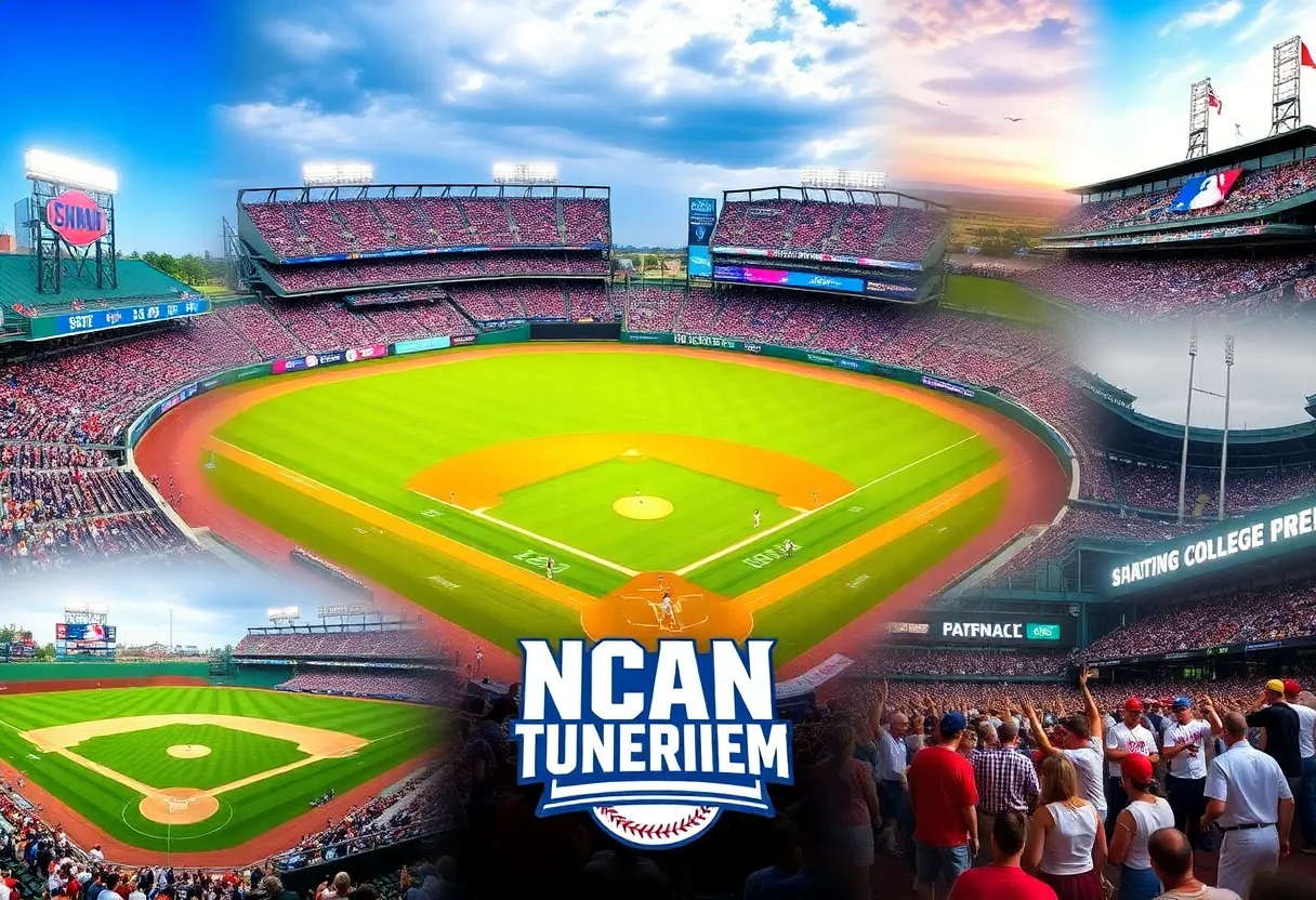 Various college baseball stadiums for NCAA tournament