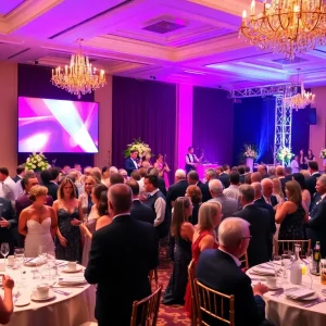 Guests attending the Race to Erase MS gala, enjoying the evening's performances and auction.