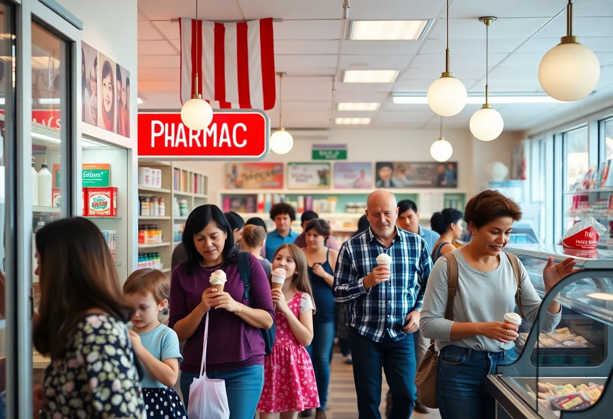 Community members at Rite Aid Pharmacy in Beverly Hills