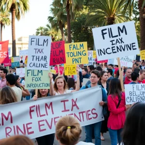 Crowd at Stay in L.A. event advocating for film tax incentives