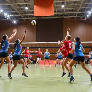 UCLA Bruins and Hawaii Rainbow Warriors volleyball match