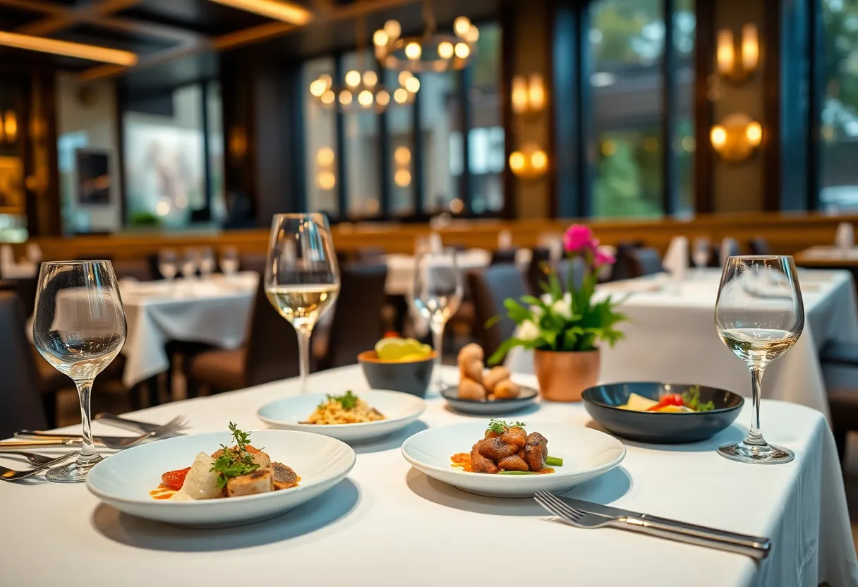 An upscale dining experience featuring a selection of affordable tasting menu dishes.