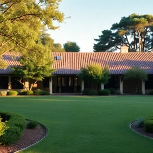 A peaceful ranch-style home in Santa Barbara, representing the retirement of a basketball coach.