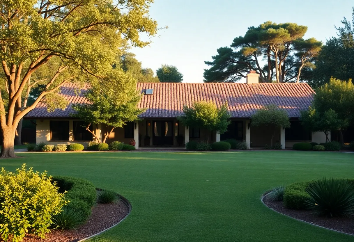 A peaceful ranch-style home in Santa Barbara, representing the retirement of a basketball coach.