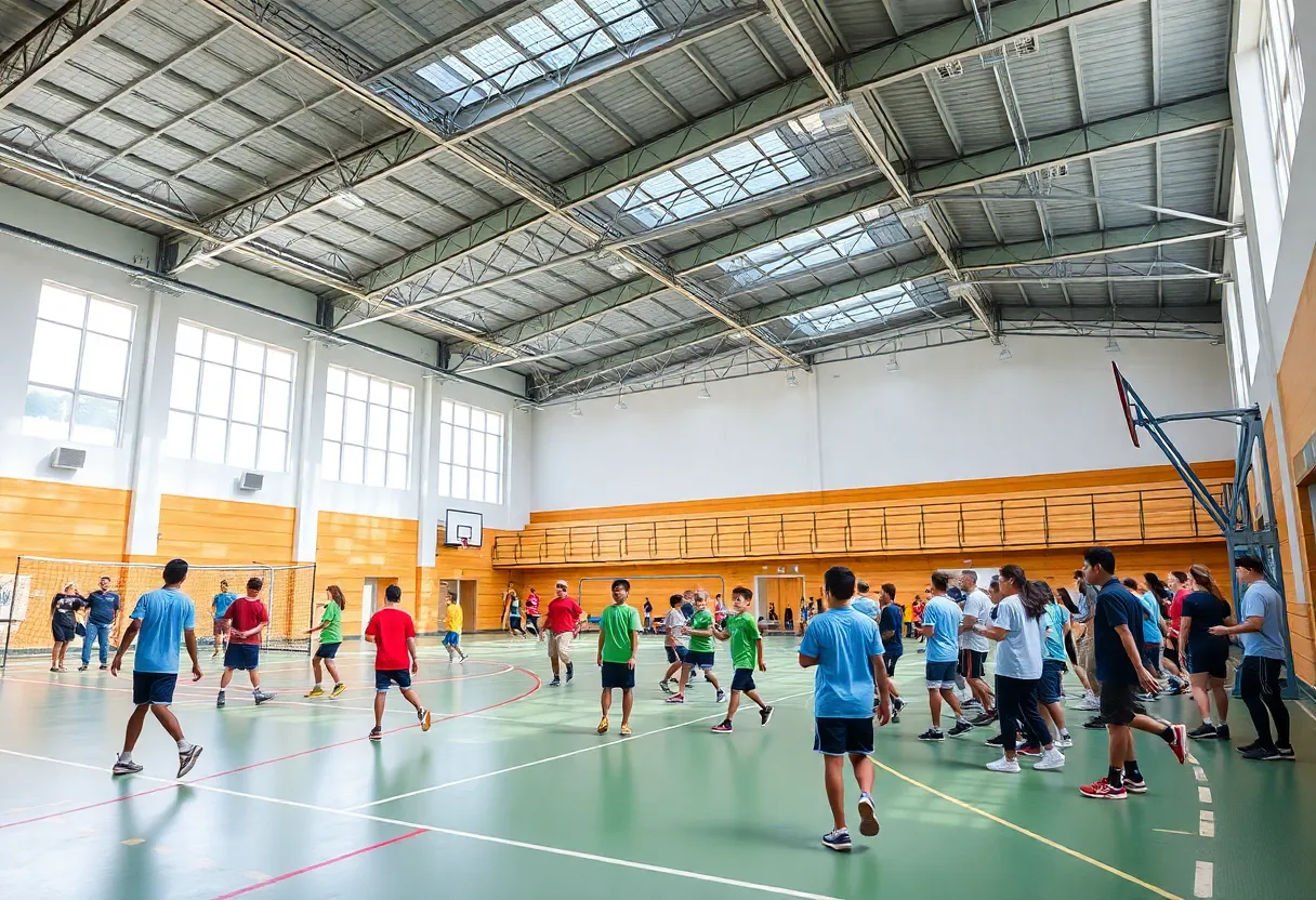 Athletic facilities in Beverly Hills showcasing various sports activities.