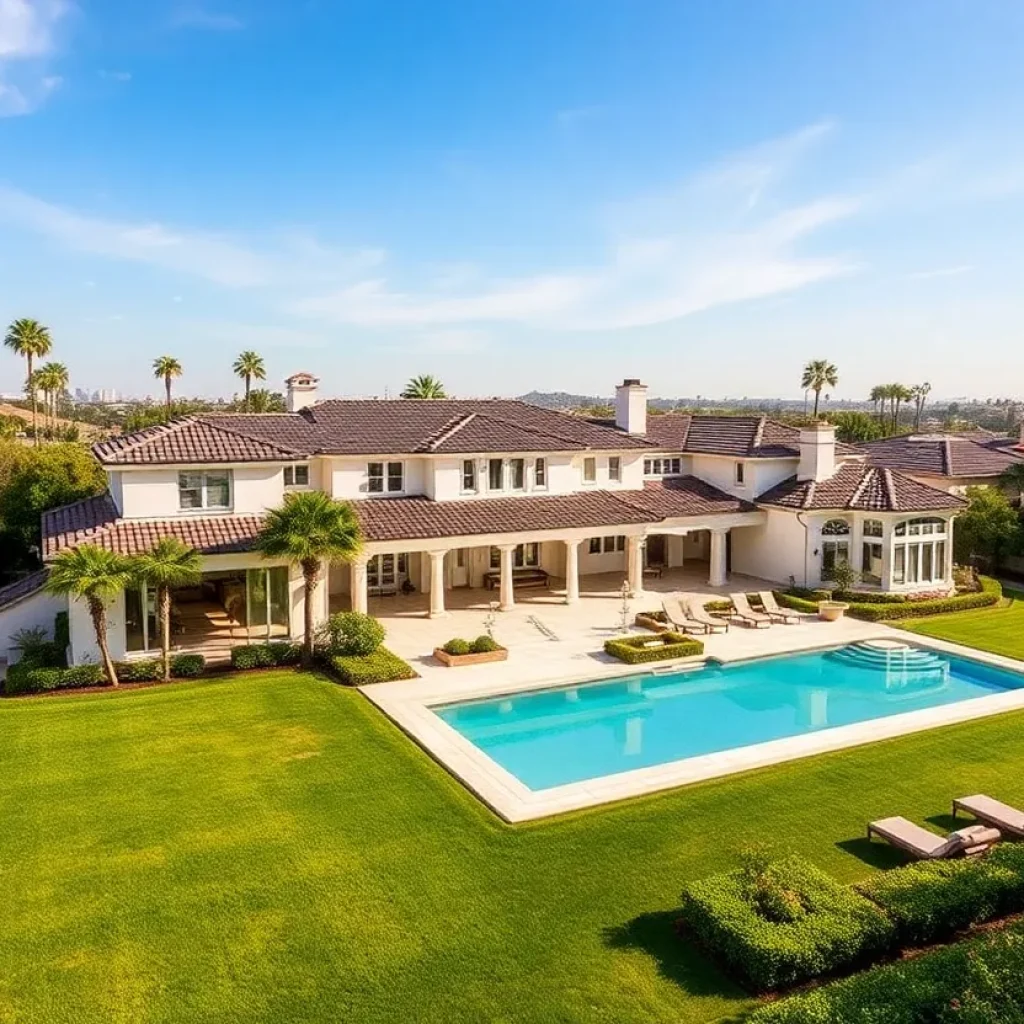 Luxury Beverly Hills estate with pool and gardens