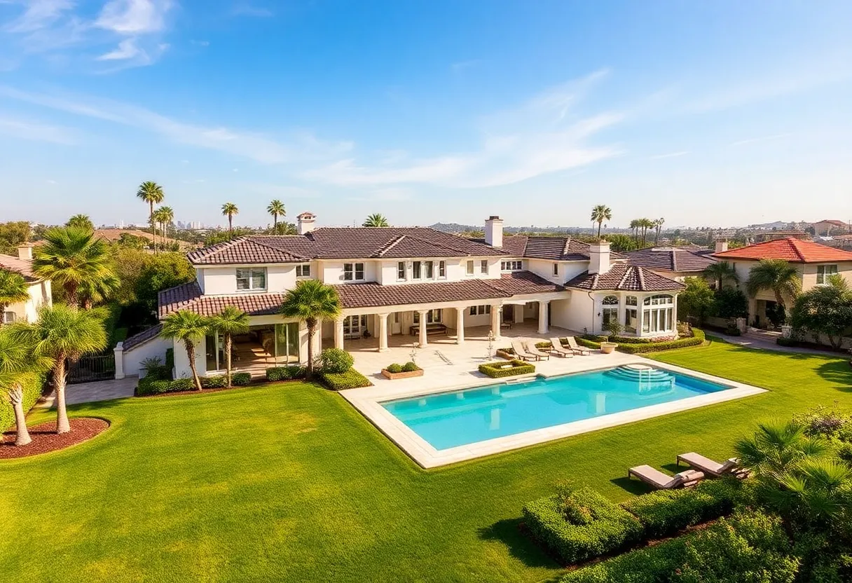 Luxury Beverly Hills estate with pool and gardens