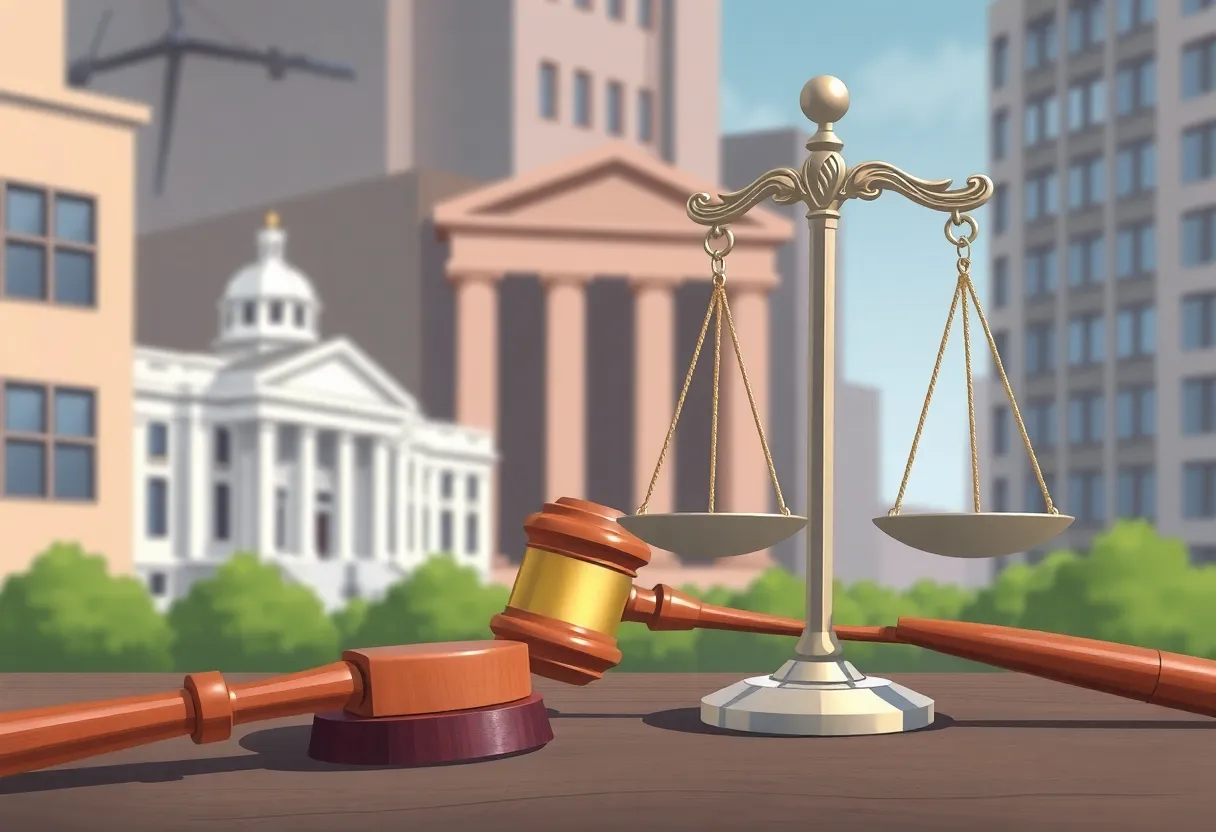 Illustration of a legal dispute between a city and a medical clinic