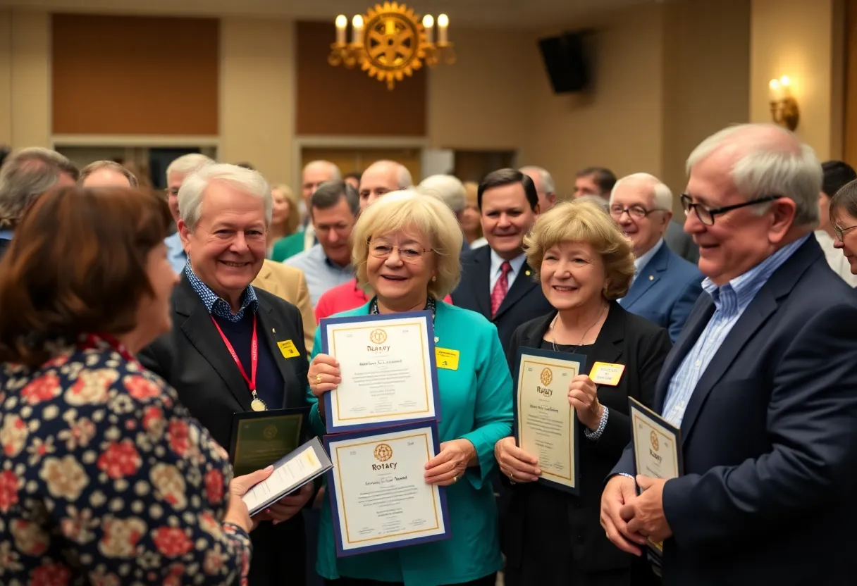 Beverly Hills Rotary Club event recognizing community service and philanthropy