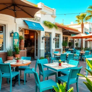 Outdoor view of Cinque Terre West restaurant with patio seating