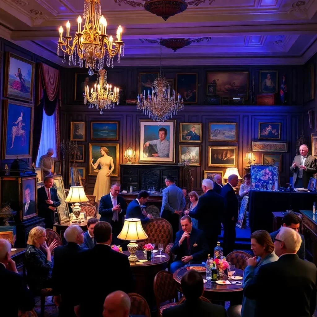 Scene from David Lynch estate auction showcasing various collectibles