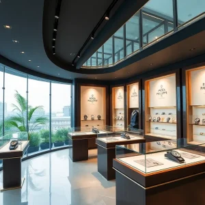 Interior view of the Patek Philippe boutique in Beverly Hills