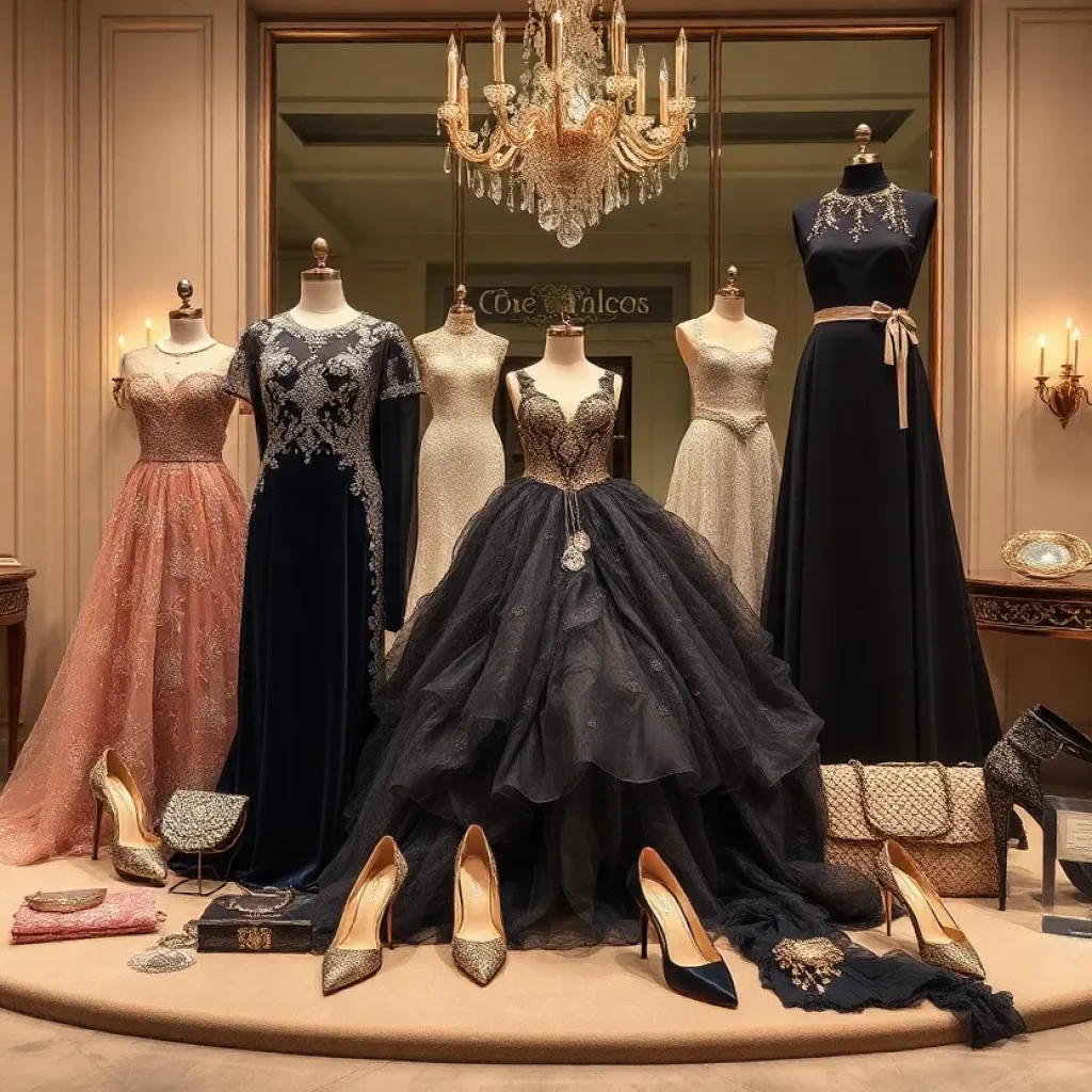 Display of Royal Fashion Items for auction