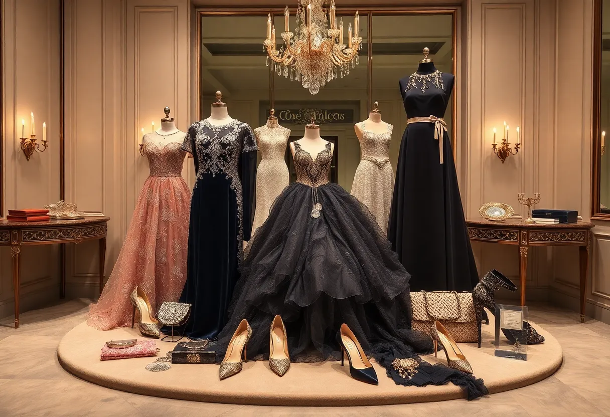 Display of Royal Fashion Items for auction