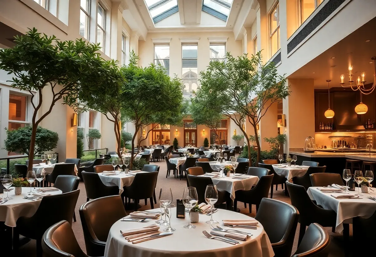 Interior of Somni, the first three-Michelin-star restaurant in Los Angeles