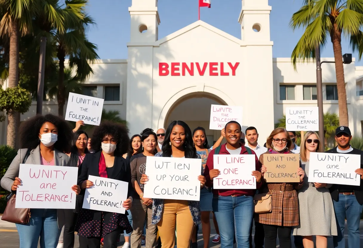 Community leaders advocating against antisemitism in Beverly Hills