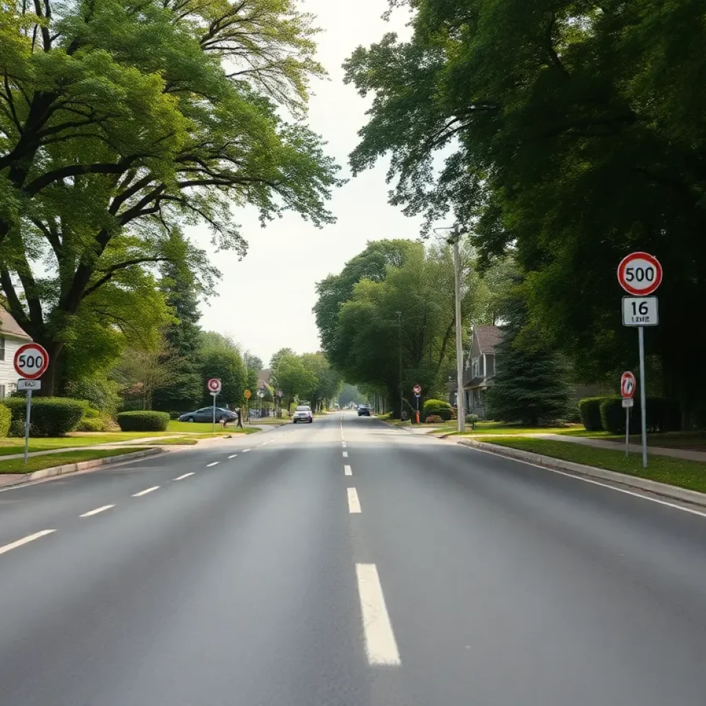 Road view of Benedict Canyon Drive with safety improvements