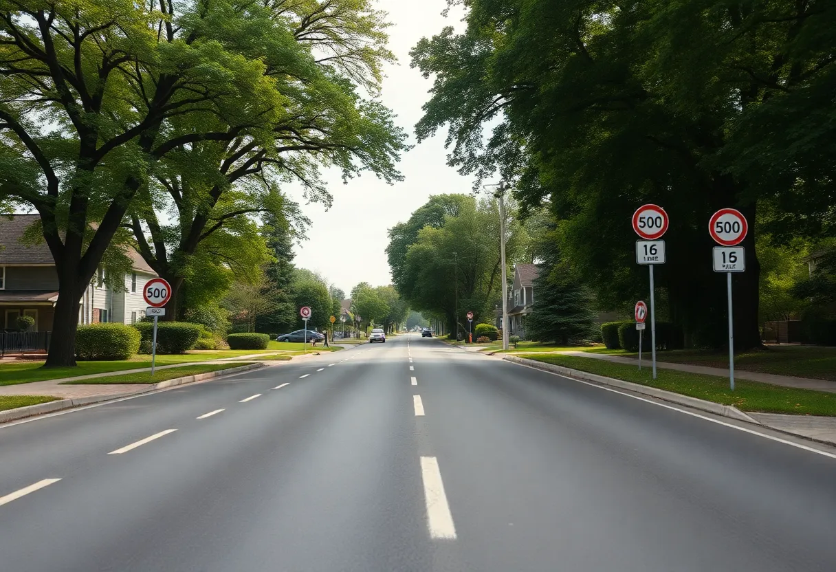 Road view of Benedict Canyon Drive with safety improvements