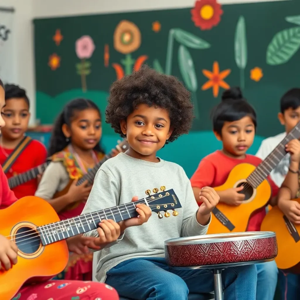 Students engaging in music education for the Berry Gordy Music Industry Scholarship