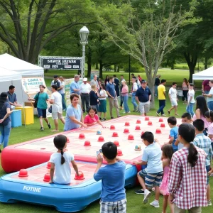 Community members enjoying a picnic at Roxbury Park in Beverly Hills