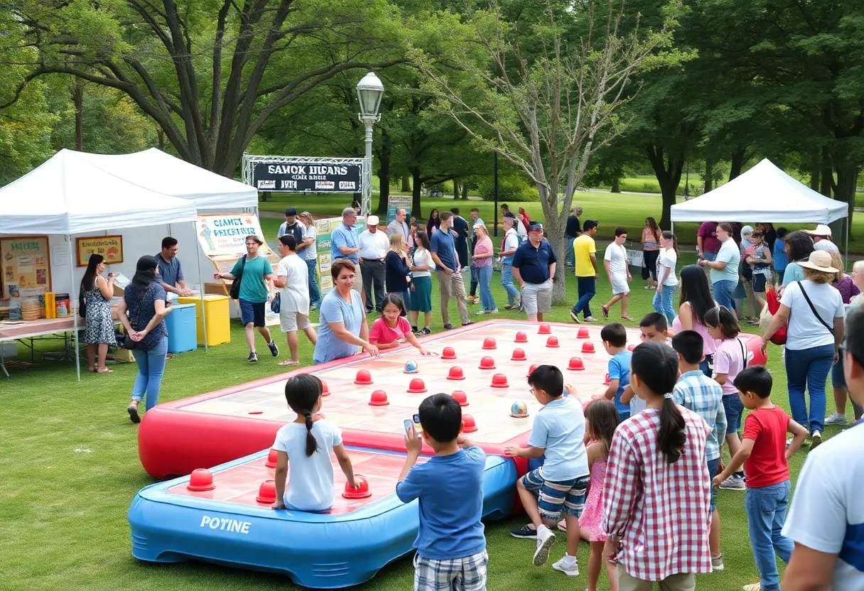 Community members enjoying a picnic at Roxbury Park in Beverly Hills