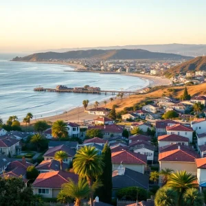 Scenic view of California's coastal district with community elements